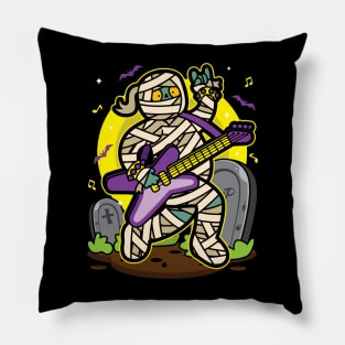 Halloween Mummy Rockstar Pillow