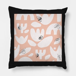 Cute Pink Shapes Pattern Pillow