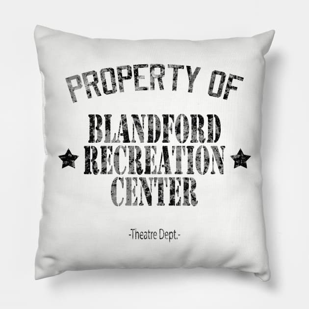 Blandford Recreation Center Theatre Dept Gym Shirt Pillow by THRILLHO