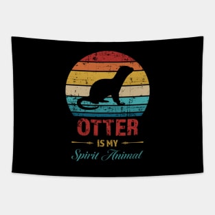 Otter is my Spirit Animal, Cute Wildlife Love, Funny quote humor for otter lover Tapestry