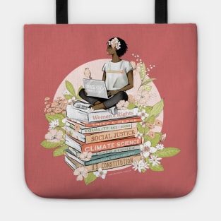 Educated Flower Power Feminism Tote