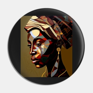 African Print Design Pin