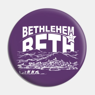 Bethlehem Beth White Pin