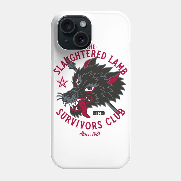 The Slaughtered Lamb Survivors Club - Vintage Horror Phone Case by Nemons