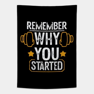 Remember Why You Started. Motivational Tapestry
