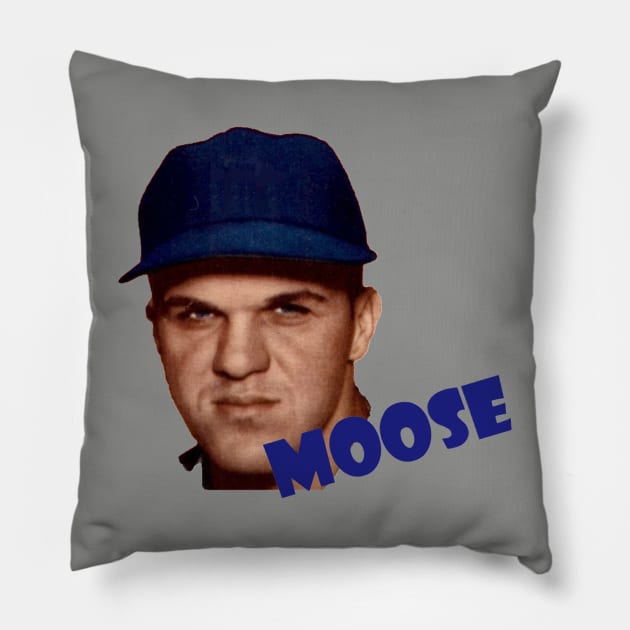 "Moose" Shirt Design Pillow by Bleeding Yankee Blue