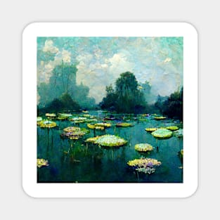 Waterlilies on the pond Magnet