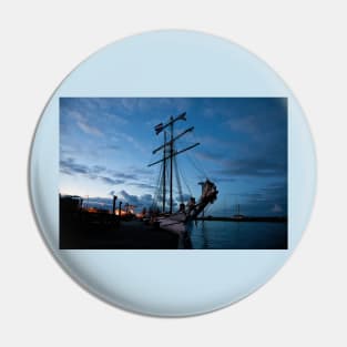 Tall Ship docked for the night Pin