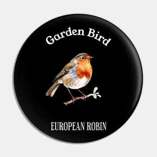 Garden Bird European Robin Pin