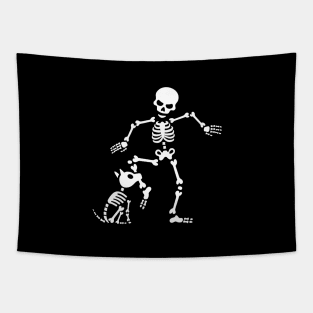 Dog like bones skeleton Tapestry