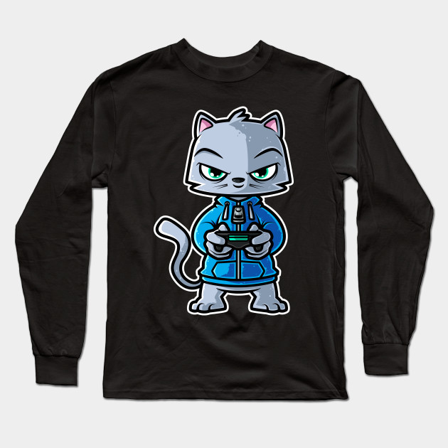  Awesome Cat Gaming Gift Shirt Video Games Nerd Kitten