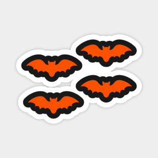 Bats Tile (Orange) Magnet