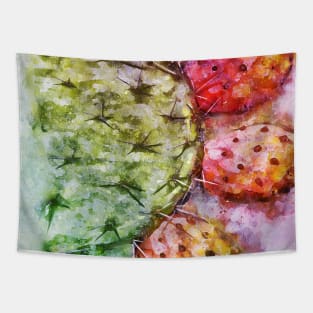 Colorful Cactus Fruit - Digital Watercolor Tapestry