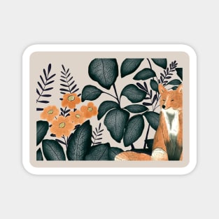 Fox in the leaves Magnet