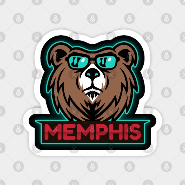 Memphis Grizz Magnet by BVHstudio