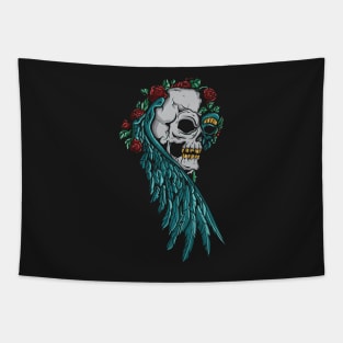 Skull with wings Tapestry