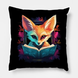 Fennec Fox Reads Book Pillow