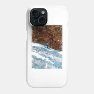 Skiing Fast Abstract Phone Case