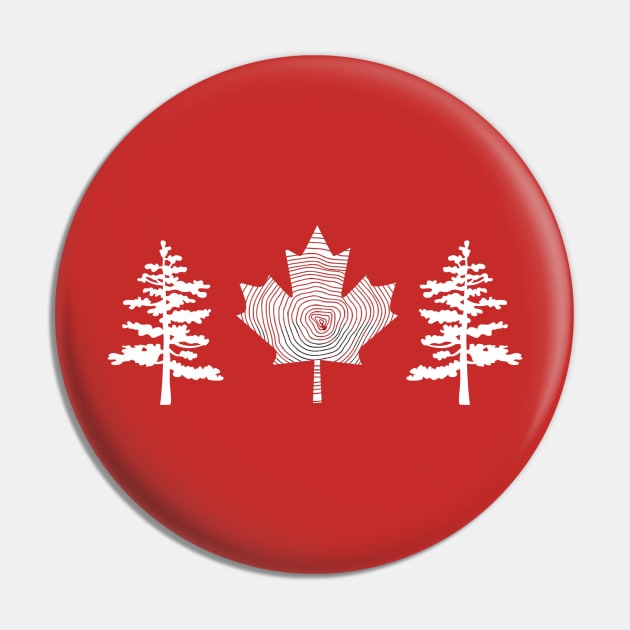 Tree Canada Flag Pin by Tree Tees