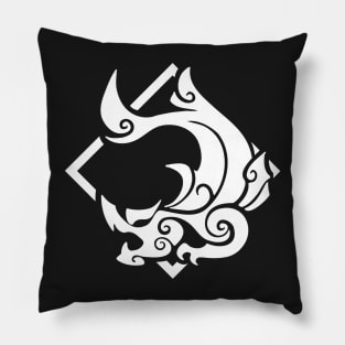 Genshin Impact Beidou Emblem - White Pillow