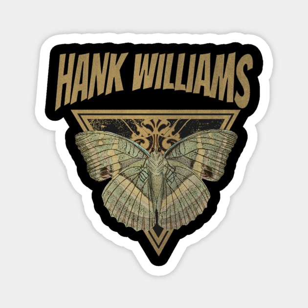 Hank Williams // Fly Away Butterfly Magnet by CitrusSizzle