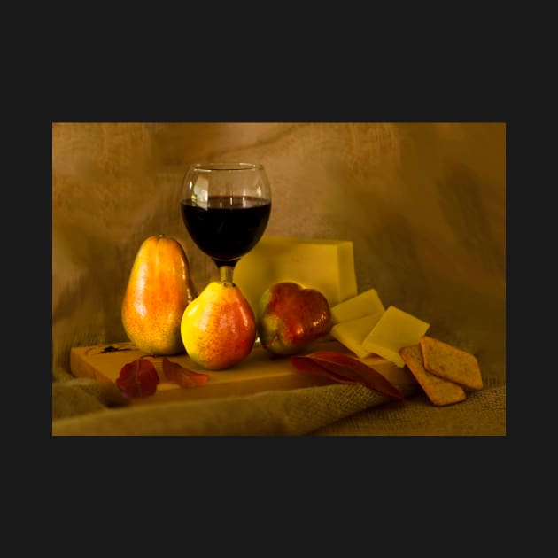 Fruit, Cheese and Wine by Bevlyn
