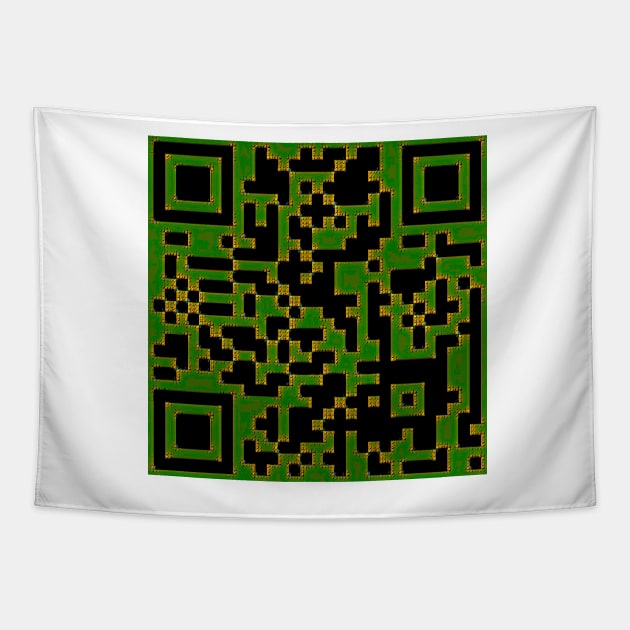 QR Green Tapestry by Tovers