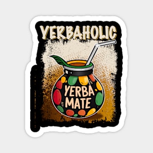 Yerbaholic | Yerba Mate Tea Lover Argentino Retro Bombilla Magnet