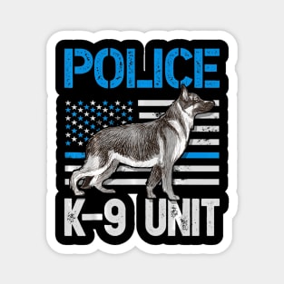 Police K 9 Unit T shirt Thin Blue Line Officer Dog Costume Magnet