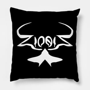 font metal with text zionis Pillow