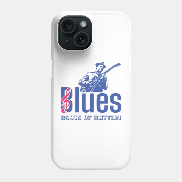 Blues Music Roots of Rhythm Monochrome Phone Case by VISUALUV