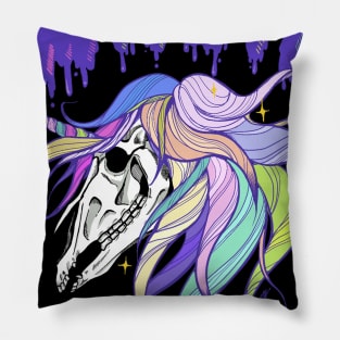 Unicorn Skull Pillow