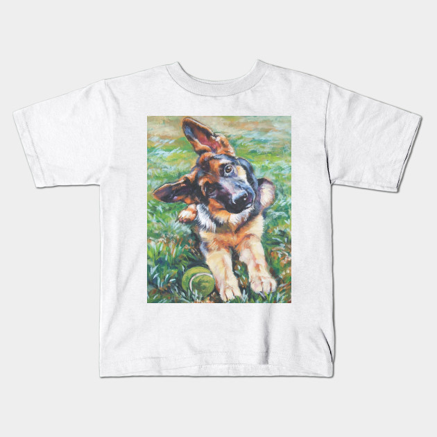 German Shepherd Fine Art Painting German Shepherd Kids T Shirt Teepublic