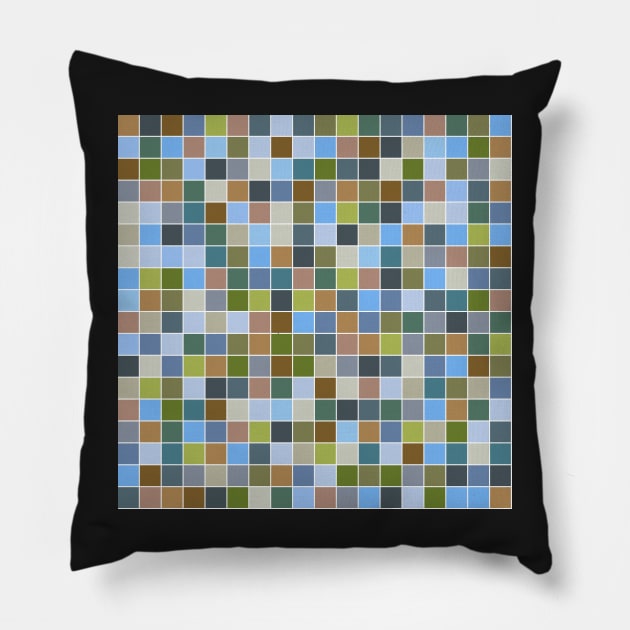 Sea Glass Mosaic on the Sand Pillow by FrancesPoff