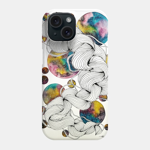 Galaxy Spheres Phone Case by amyliafaizalart