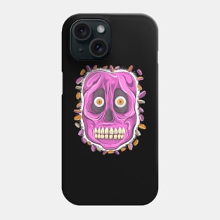 Skeleton Surprised Mask - Día De Los Muertos - The Pink Skull Mask- Nature Lover Phone Case