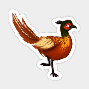 Cute Pheasant Drawing Magnet