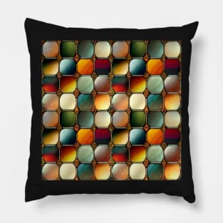 Stained glass colorful pattern, model 1 Pillow