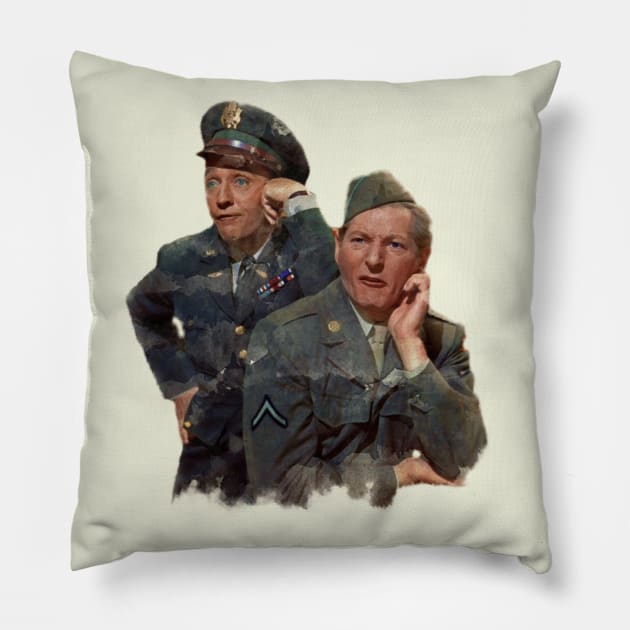 Wallace & Davis (White Christmas) Pillow by classicmovieart