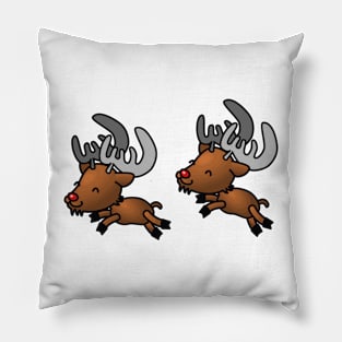 Reindeer Running Pillow