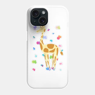 Colourful giraffe print Phone Case