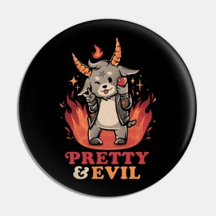 Pretty and Evil - Cute Evil Creepy Baphomet Gift Pin