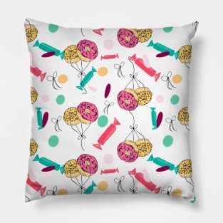 Doughnut Balloons Pattern Pillow