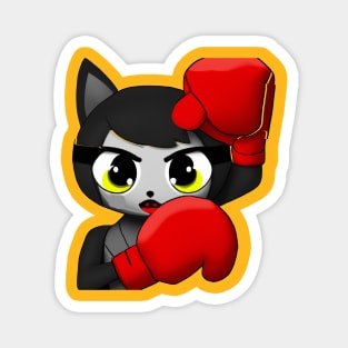 BOXING BLACK CAT Magnet