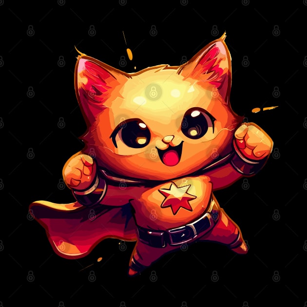 Cartoon Superhero cat by TomFrontierArt