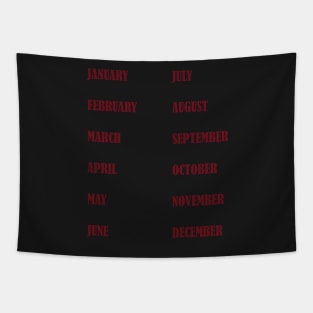 Months years Tapestry