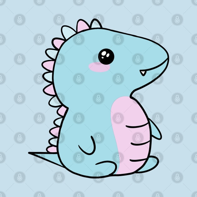 Kawaii Cotton Candy Baby Dinosaur for Dino Fans by Lobinha