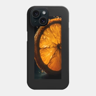 Orange Slice: Macro shot of a handpicked fresh orange Phone Case