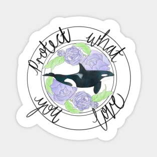 Protect What You Love Orca Magnet