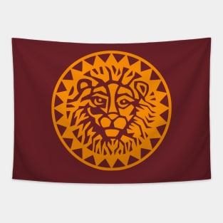 YELLOW SUN LION Tapestry